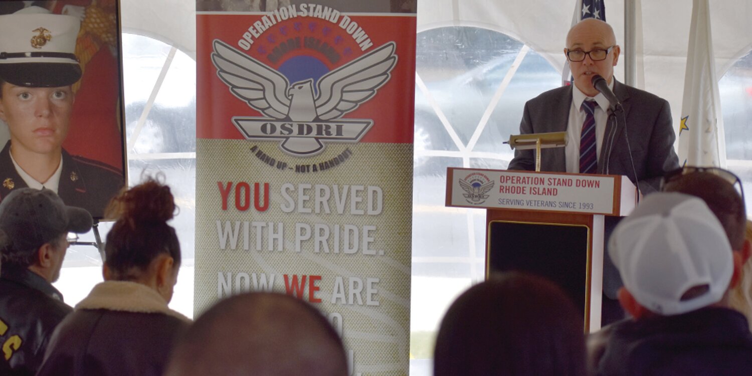 DEDICATED: Director of the VA Providence Healthcare System Lawrence B. Connell spoke at Monday’s ceremony.